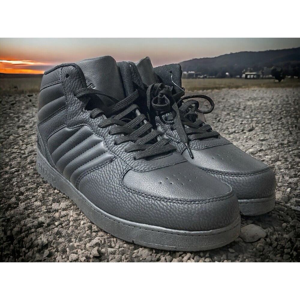 Starter All Black Hitop NBA Basketball Hoops Shoes Mens 12 New Fast Shipping